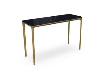 Billede af SOVET Slim 4 Legs Console L: 120 cm - Burnished Brass/Ceramics Polished Marquinia