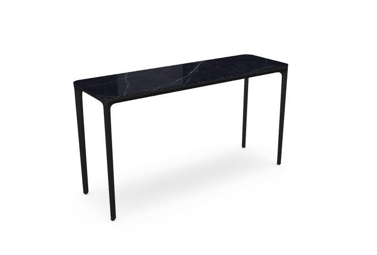 Billede af SOVET Slim 4 Legs Console L: 140 cm - Black/Ceramics Polished Marquinia