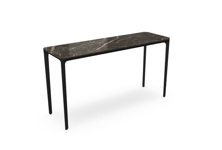 Billede af SOVET Slim 4 Legs Console L: 140 cm - Black/Ceramics Ombra di Caravaggio