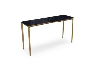 Billede af SOVET Slim 4 Legs Console L: 140 cm - Burnished Brass/Ceramics Polished Marquinia