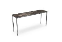 Billede af SOVET Slim 4 Legs Console L: 160 cm - Chrome/Ceramics Ombra di Caravaggio