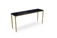 Billede af SOVET Slim 4 Legs Console L: 160 cm - Burnished Brass/Ceramics Polished Marquinia 