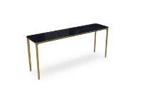 Billede af SOVET Slim 4 Legs Console L: 180 cm - Burnished Brass/Ceramics Polished Marquinia