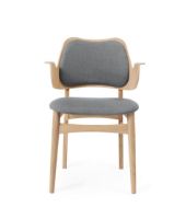 Billede af Warm Nordic Gesture Chair SH: 46 cm - Oak/Grey Melange