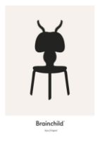 Billede af Brainchild Plakat Designikon Myren Grå A5 - Grå