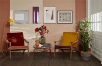 Billede af Warm Nordic Lean Back Lounge Chair SH: 41 cm - Oak/Rusty Rose