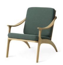 Billede af Warm Nordic Lean Back Lounge Chair SH: 41 cm - Oak/Dark Cyan