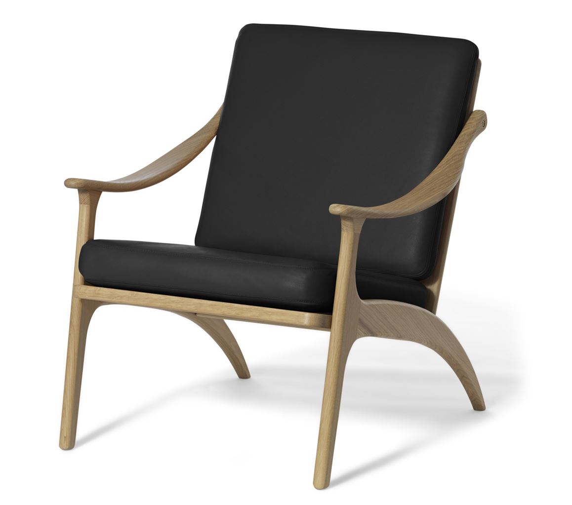Billede af Warm Nordic Lean Back Lounge Chair SH: 41 cm - Oak/Black