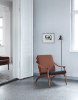 Billede af Warm Nordic Lean Back Lounge Chair SH: 41 cm - Oak/Nature