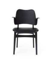 Billede af Warm Nordic Gesture Chair SH: 46 cm - Beech/Black Leather