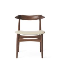 Billede af Warm Nordic Cow Horn Spisebordsstol SH: 46 cm - Walnut/Ivory