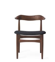 Billede af Warm Nordic Cow Horn Spisebordsstol SH: 46 cm - Walnut/Anthracite 