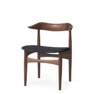 Billede af Warm Nordic Cow Horn Spisebordsstol SH: 46 cm - Walnut/Anthracite 