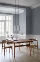 Billede af Warm Nordic Cow Horn Spisebordsstol SH: 46 cm - Walnut/Vanilla