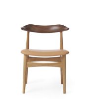 Billede af Warm Nordic Cow Horn Spisebordsstol SH: 46 cm - Walnut/Oak/Nature
