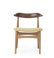 Billede af Warm Nordic Cow Horn Spisebordsstol SH: 46 cm - Walnut/Oak/Vanilla