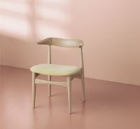 Billede af Warm Nordic Cow Horn Spisebordsstol SH: 46 cm - Oak/Vanilla