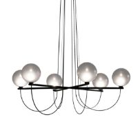 Billede af HANDVÄRK FURNITURE Globe 6 Lysekrone Ø: 132 cm - Sort