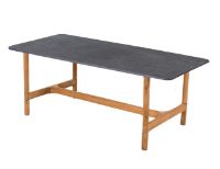 Billede af Cane-line Outdoor Twist Sofabord 120x60 cm - Fossil Black/Teak