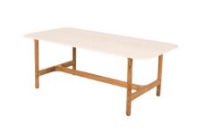 Billede af Cane-line Outdoor Twist Sofabord 120x60 cm - Travertine/Teak