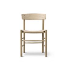 Billede af Fredericia Furniture 3239 J39 Mogensen Spisebordsstol SH: 46,5 cm - Sæbebehandlet Eg/Natur Flet 