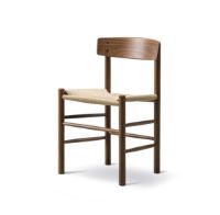 Billede af Fredericia Furniture 3239 J39 Mogensen Spisebordsstol SH: 46,5 cm - Olieret Valnød/Natur Flet
