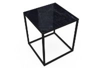 Billede af SOVET Quadro Sofabord  40x40 cm - Black/Ceramics Polished Marquinia