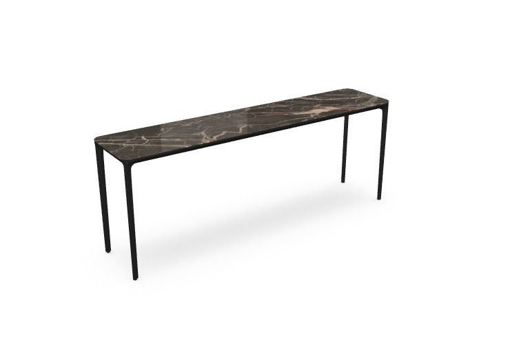 Billede af SOVET Slim 4 Legs Console L: 200 cm - Black/Ceramics Ombra di Caravaggio