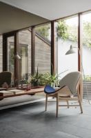 Billede af Warm Nordic The Orange Lounge Chair SH: 38 cm - Oak/Light Cyan