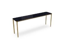 Billede af SOVET Slim 4 Legs Console L: 200 cm - Burnished Brass/Ceramics Polished Marquinia