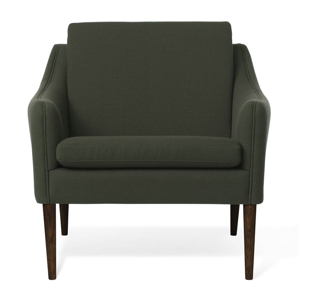 Billede af Warm Nordic Mr. Olsen Lounge Chair SH: 46 cm - Walnut/Dark Green