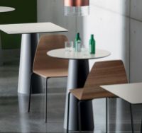 Billede af SOVET Totem Dining Table Ø: 62 cm - Black/Ceramics Ombra di Caravaggio