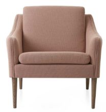 Billede af Warm Nordic Mr. Olsen Lounge Chair SH: 46 cm - Smoked Oak/Fresh Peach