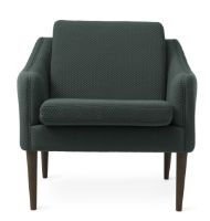 Billede af Warm Nordic Mr. Olsen Lounge Chair SH: 46 cm - Smoked Oak/Petrol Shade