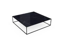 Billede af SOVET Quadro Sofabord  140x140 cm - Black/Ceramics Polished Marquinia 
