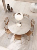 Billede af Vipp 495 Cabin Round Table Ø: 150 cm - Light Oak/Jura Marble 