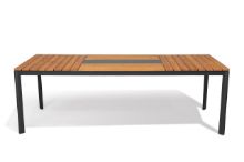 Billede af Mindo 101 Dining Table 222x90 cm - Dark Grey/Teak/Opium Black