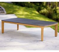 Billede af Cane-line Outdoor Aspect Sofabord 120x60 cm - Fossil Black Keramik/Teak