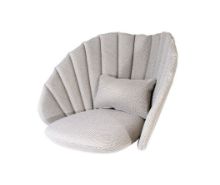 Billede af Cane-line Outdoor Hyndesæt til Peacock Loungestol 44x58 cm - Light Grey Focus