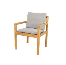 Billede af Cane-line Outdoor Grace Stol inkl. Hyndesæt SH: 45 cm - Teak/Light Grey