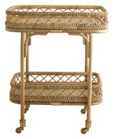 Billede af Nordal LIRI Rattan Trolley H: 76 cm - Natur
