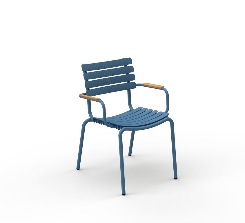 Billede af HOUE ReCLIPS Havestol B: 61 cm - Blå / Bambus