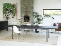 Billede af Rübner Spisebord/Arbejdsbord 200x100 cm - Sort Linoleum/Grafit