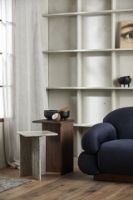 Billede af Nordal GLINA high tables H:58 cm - wood/marble