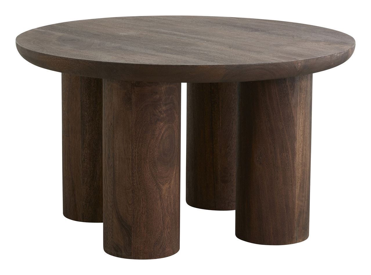 Billede af Nordal HELIN Coffee Table Dark Brown Ø:70 cm - Mango Wood OUTLET