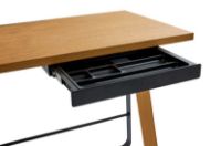 Billede af Bent Hansen Hemingway Skrivebord m. Opladerstation & Skuffe L: 120 cm - Matlakeret Eg