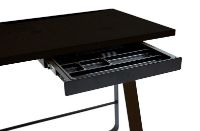 Billede af Bent Hansen Hemingway Skrivebord m. Opladerstation & Skuffe L: 120 cm - Sortlakeret Bøg/Black Linoleum