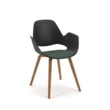 Billede af HOUE FALK Stol Sort H: 83 - Olieret egetræsben/Mørkegrøn