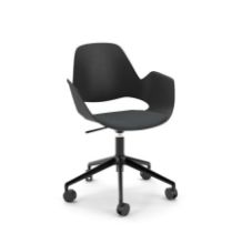 Billede af HOUE FALK Stol Sort H: 83 - 5-stjernet drejefod/Mørkegrå