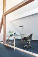 Billede af HOUE FALK Stol Sort H: 83 - 5-stjernet drejefod/Mørkegrøn